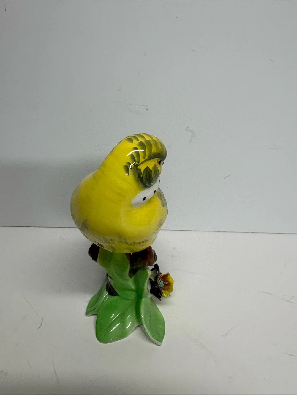 Vintage Napcoware Porcelain Figurine Parakeet Decorative Bird Statue